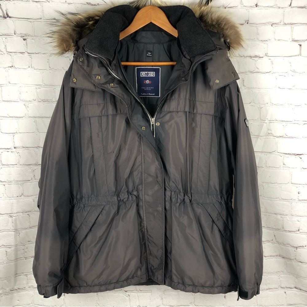 Post Card Luxury Gray Down Coat Women's Sz 12